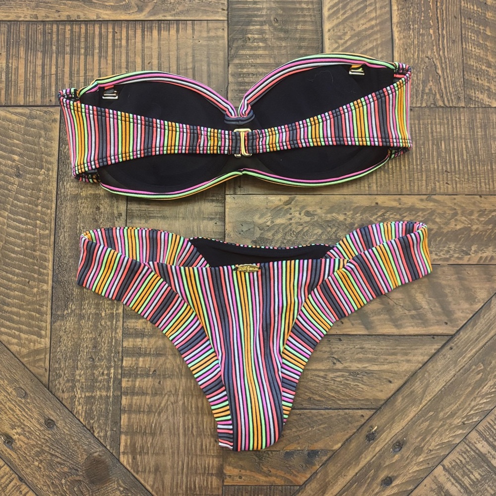 Luli Fama | Jungle Glow- Underwire Push Up Bandeau Top and Bottoms - Picture 3 of 4